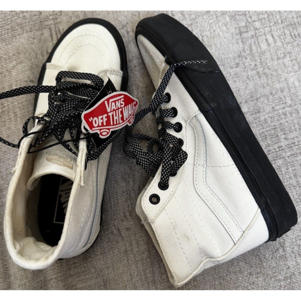 NWT Vans Sk8-Hi Tapered Modular Marshmallow Cream Black Men Size 6.5 High Top